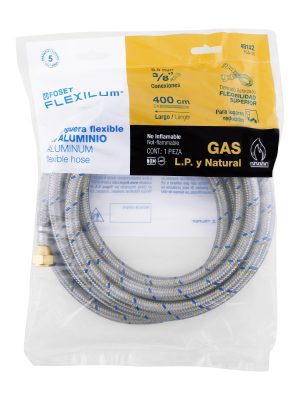 FGA-40E1.jpg 49142 - Manguera para gas, aluminio, 3/8' x 3/8', 400 cm, Foset