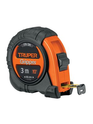 14577 - Flexómetro Gripper contra impactos 3 m cinta 13 mm, Truper