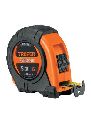 14578 - Flexómetro Gripper contra impactos 5 m cinta 19 mm, Truper