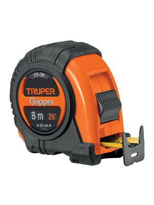 14579 - Flexómetro Gripper contra impactos 8 m cinta 25 mm, Truper