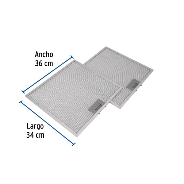 46897 - Juego de 2 filtros de aluminio para campana CAME-75