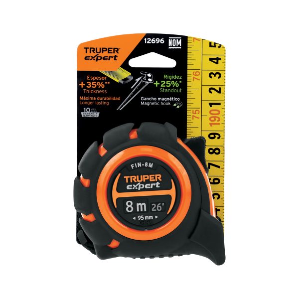 12696 - Flexómetro industrial contra impactos 8 m cinta 25 mm