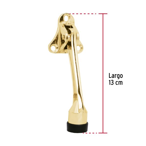 43641 - Fijapuerta metálico, acabado latón, HERMEX