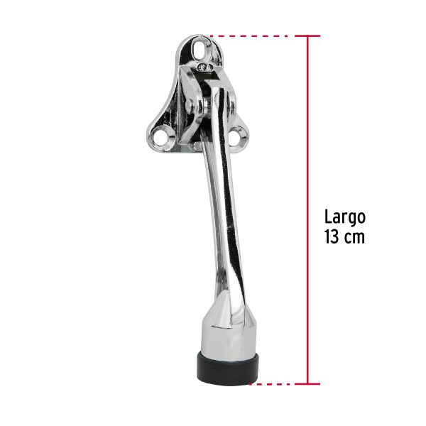 43642 - Fijapuerta metálico, acabado cromo, HERMEX