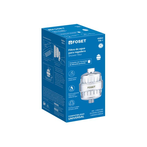 45854 - Filtro de agua para regadera con Cartucho, FOSET