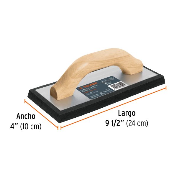 15427 - Flota de hule 9-1/2', espesor 5/8', acabado liso, TRUPER