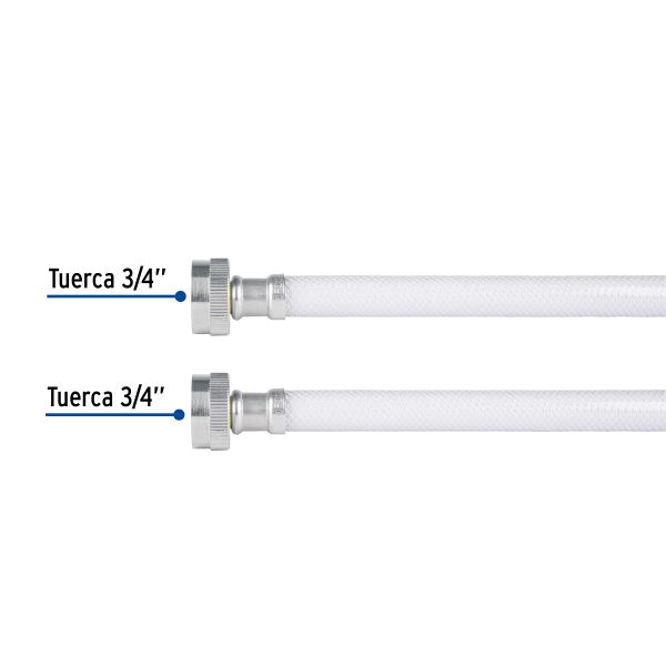 49779 - Manguera para lavadora, vinilo, 3/4' x 3/4', 1.2 m, Foset