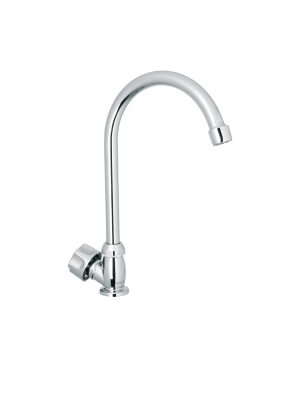 47380 - Llave individual fregadero,ABS,cuello curvo,hexagonal, BASIC