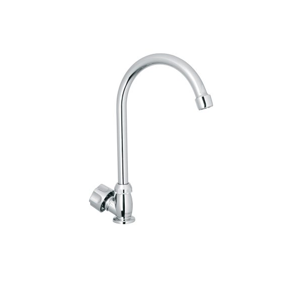 47380 - Llave individual fregadero,ABS,cuello curvo,hexagonal, BASIC