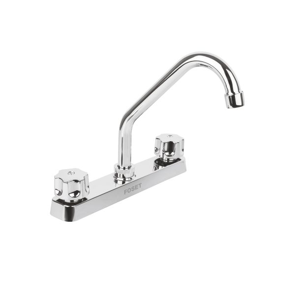 49289 - Mezcladora 8' fregadero, ABS, cuello corto, hexagonal, BASIC