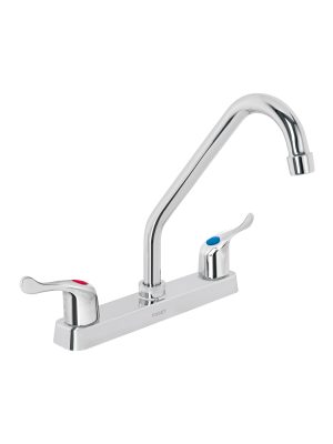 FP-318P.jpg 45515 - Mezcladora 8' fregadero, ABS, cuello largo, palanca, BASIC