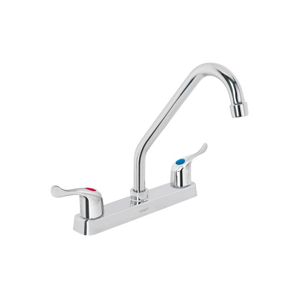 45515 - Mezcladora 8' fregadero, ABS, cuello largo, palanca, BASIC