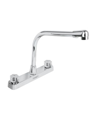 45517 - Mezcladora 8' fregadero, ABS, cuello cobra, hexagonal, BASIC