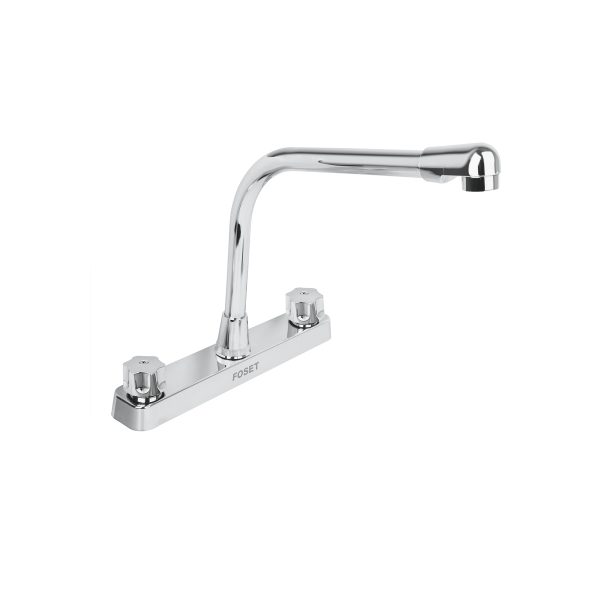 45517 - Mezcladora 8' fregadero, ABS, cuello cobra, hexagonal, BASIC