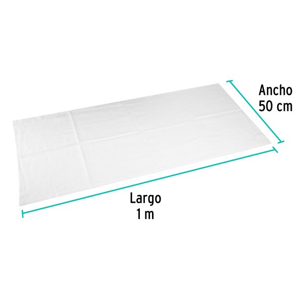 56028 - Franela blanca de algodón de 1 m, KLINTEK