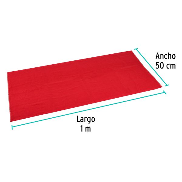 56027 - Franela roja de algodón de 1 m, KLINTEK