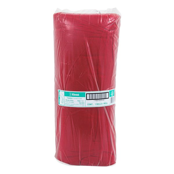 57002 - Rollo de 50 m de franela roja de algodón, KLINTEK