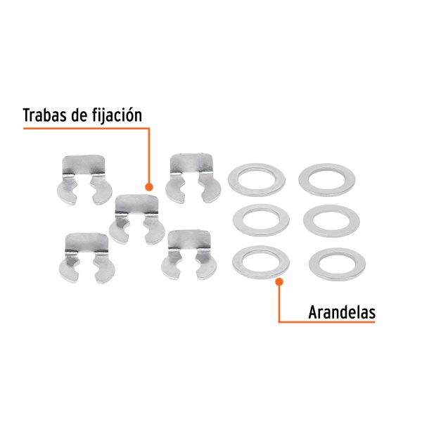 12002 - Repuesto arandelas y traba de fijacion para FUM-12, 16 y 20