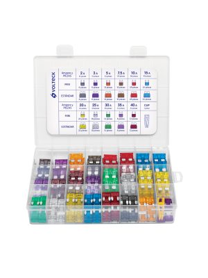 48302 - Juego de fusibles automotrices estándar y mini, 300 pz