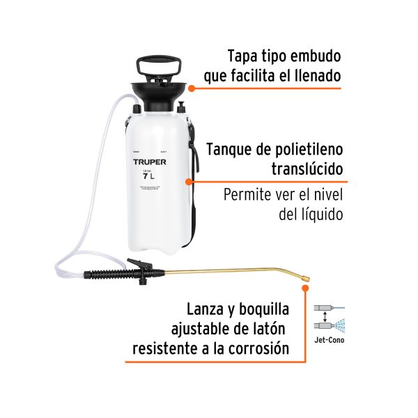 10837 - Fumigador jardinero 7 L (1.8 gal), Truper