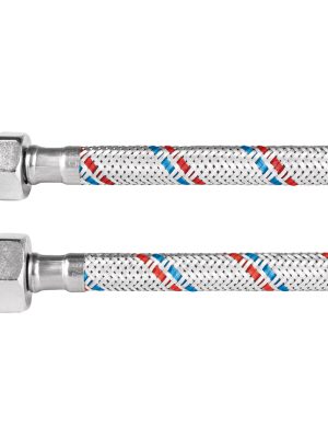 26022 - Manguera p/WC, aluminio, 1/2' x 7/8', 35 cm, Basic