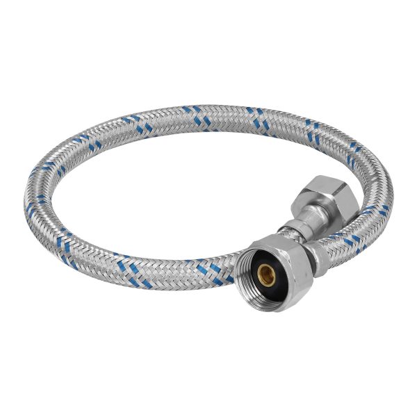 49126 - Manguera p/WC, aluminio, 1/2' x 7/8', 50 cm, Foset