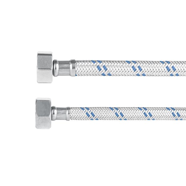 49127 - Manguera p/WC, aluminio, 1/2' x 7/8', 60 cm, Foset