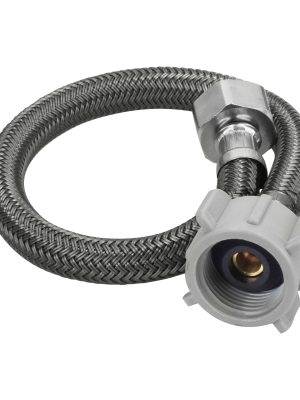 FWC-P35V.jpg 49176 - Manguera p/WC, vinilo gris, 1/2'x7/8', 35cm, plástico/latón