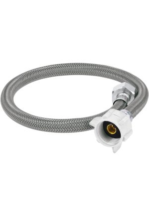 FWC-P50V.jpg 49523 - Manguera p/WC, vinilo gris, 1/2'x7/8', 50cm, plástico/latón