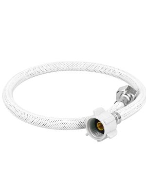 49522 - Manguera p/WC vinilo blanco 1/2'x7/8', 60cm, plástico/latón