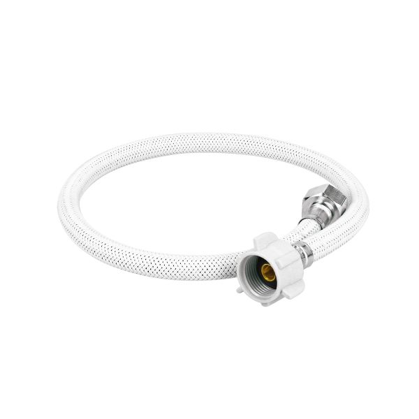 49522 - Manguera p/WC vinilo blanco 1/2'x7/8', 60cm, plástico/latón