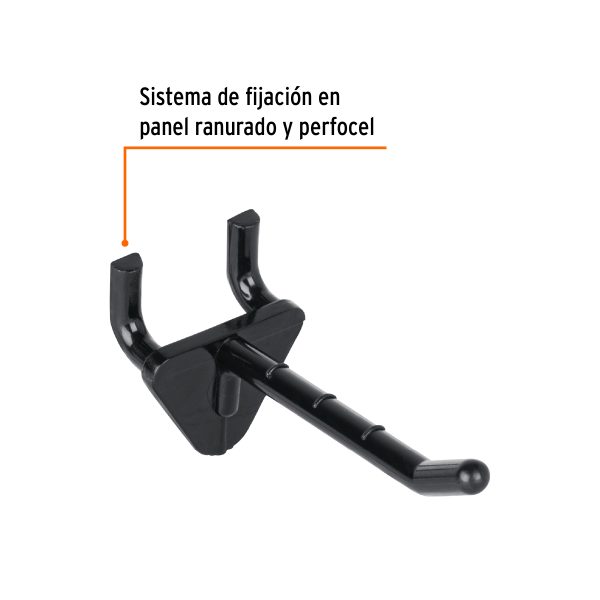 55962 - Gancho de plástico para perfocel y para ranurado, 2', Truper