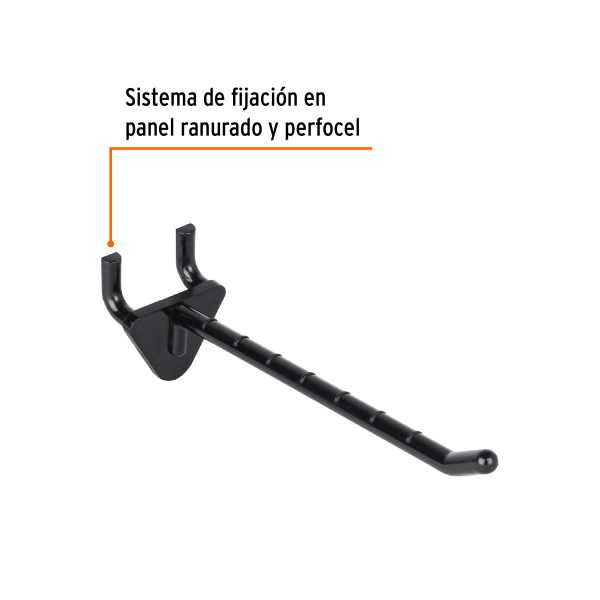 55963 - Gancho de plástico para perfocel y para ranurado, 4', Truper