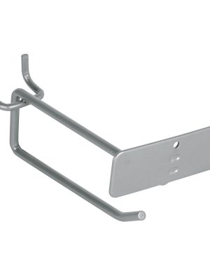 50150 - Gancho recto 4' con portaetiqueta para perfocel y ranurado