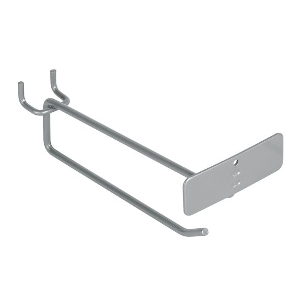 50153 - Gancho recto 6' con portaetiqueta para perfocel y ranurado