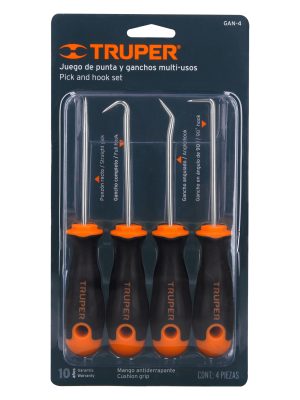 14210 - Juego de 4 puntas y ganchos multiusos, Truper