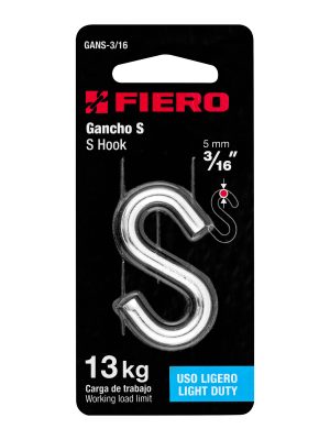 GANS-3-16E1.jpg 44091 - Gancho 'S' de 3/16' de acero para cable, Fiero