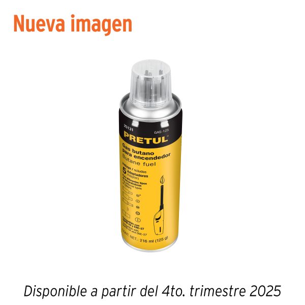 25131 - Lata de gas butano para encendedor, 125 g, PRETUL