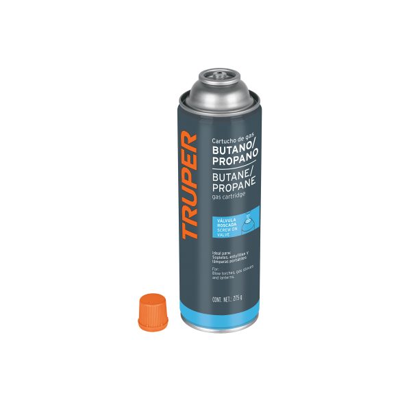 11915 - Lata de gas de 275 g con válvula roscada, TRUPER
