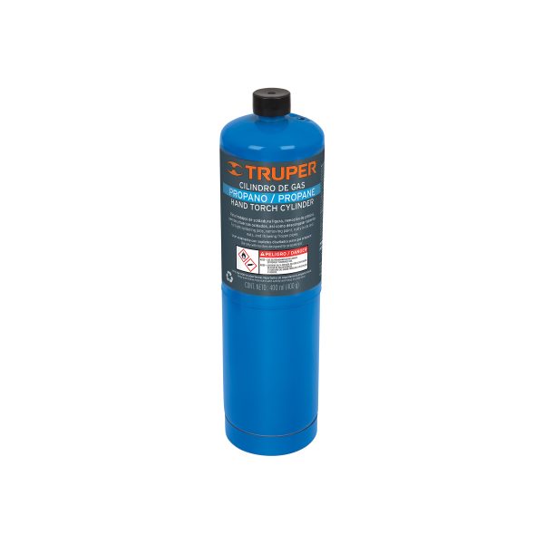 11913 - Cilindro de gas propano de 400g, azul, TRUPER