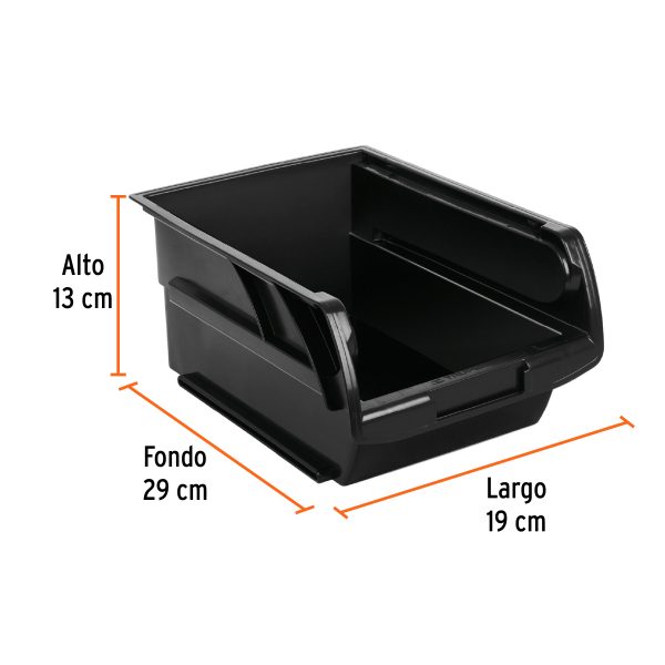 102437 - Gaveta apilable #3.5 de plástico, 29 x 19 x 13 cm, TRUPER