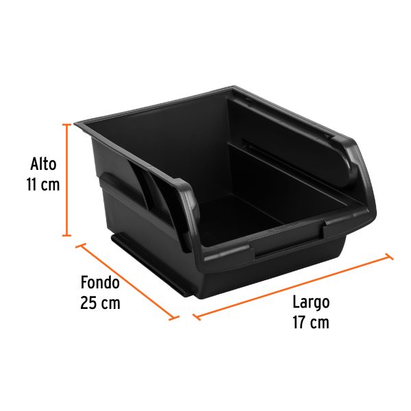10890 - Gaveta apilable #3 de plástico, 25 x 17 x 11 cm, TRUPER