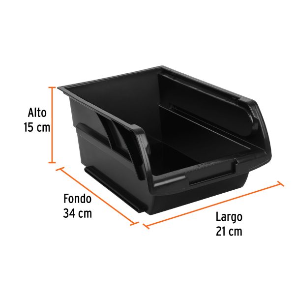 10891 - Gaveta apilable #4 de plástico, 34 x 21 x 15 cm, TRUPER