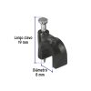 48281 - Bolsa con 20 grapas negras de 8 mm para cable redondo