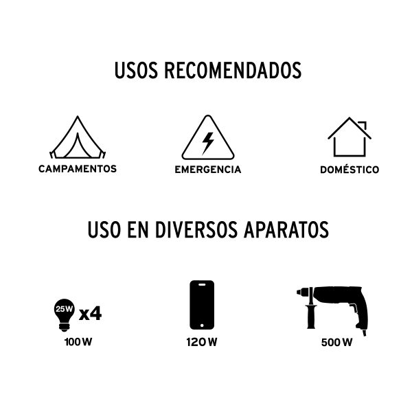 26033 - Generador portátil 1 kW motor a gasolina, PRETUL