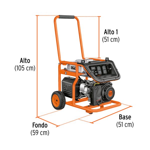 15341 - Generador portátil 1.5 kW motor a gasolina, TRUPER