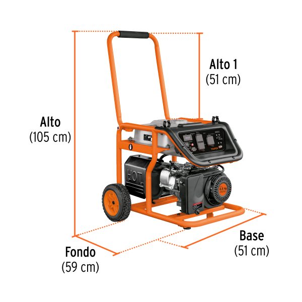 15342 - Generador portátil 2.5 kW motor a gasolina, TRUPER