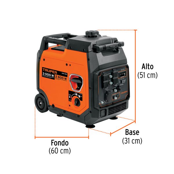 103773 - Generador silencioso inverter 3.5 kW, 224cc,encendido manual