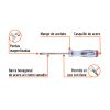 14158 - Desarmador plano de golpe 1/4' x 4', Truper Expert