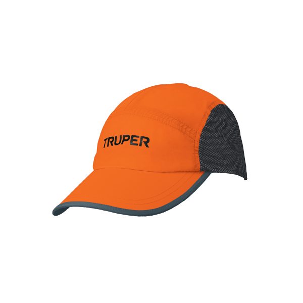 60438 - Gorra color naranja, 100% poliéster, Truper